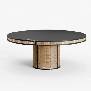 Minimalist Durable Round Wood Dining Table