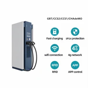 60kw Compact Industrial DC EV Charger CCS2/Gbt for Urban Charging Hubs