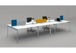 New Design Partition with Melamine Staff Desks Office 6 Person Workstation