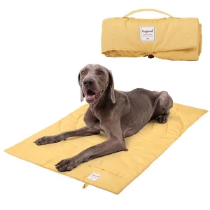 Portable Large Pet Dog Travel Mat with Handle Rollup Pet Camping Gear Travel Bed Accessories
