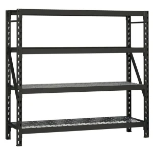 Industrial Heavy-Duty Black Warehouse Rack