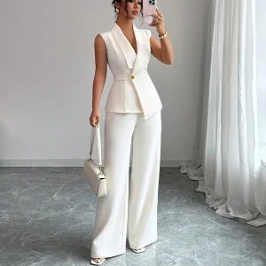 Women's White Office Suit