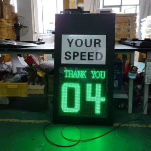 Intelligent Vehicle LED Speed Limit Sign Solar Radar Speed Monitoring Sign