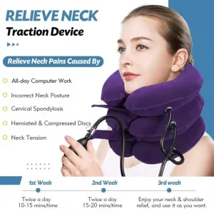 Soft Adjustable Air-Pressure Neck Cervical Collar Tractions Devices for Cervical Vertebra Tractor