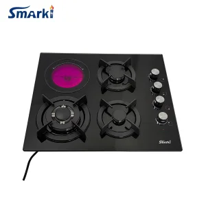 3 Gas + 1 Electrical Hybrid Hob Electrical Infrared &amp; Gas Hybrid Cooktop