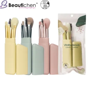 Conjunto de Pincéis de Maquiagem Profissional Beautichen 5-Piece