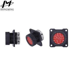 Square Flange Square Flange Circular Electrical Aviation Connector Rapid Data Transfer