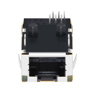 Female Low Profile RJ45 Connector With Leds