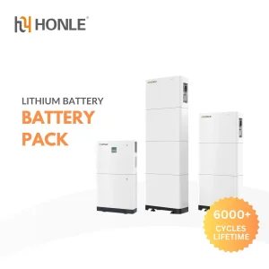 2014 Batería de ciclo profundo Honle 10kwh 20kwh Batería de iones de litio apilable para almacenamiento de energía solar