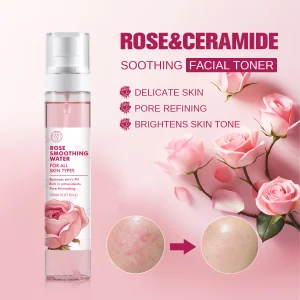 Perfectcare Wholesale Rose Essence Toner Soothing Moisturizing Repairing Skin Pink Bottle Face Toner Spray Adults Women