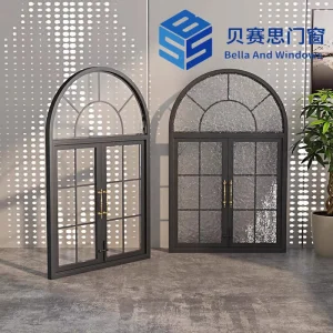 20+ Años Proveedor Chino Aleación de Aluminio Aislamiento Alta Resistencia Ventana Con Forma Ventana Arqueada con Garantía de Por Vida