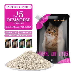 OEM/ODM Factory Price Almost Dust Free Fast Clumping Mineral Bentonite Cat Litter