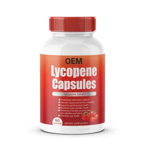 Personalize o Logo do Suplemento de Licopeno para Homens com Extrato Natural de Tomate para Suporte à Próstata, Pele e Antioxidantes em Cápsulas