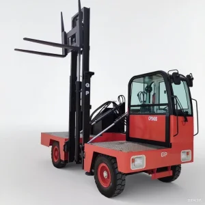 CE Approved 4t Industrial Electric Side Loader - 5m Max Fork Reach &amp; Auto-Leveling for Heavy-Duty Material Handling