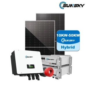 Sunsky Residential Home Power 10000W off Grid PV Systems 10kwh 20kwh LiFePO4 Battery Hybrid Solar Energy System 10kw