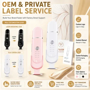 OEM Wholesale Vibration Skin Scrubber Stainless Steel Head Peeling Machine Blackhead Remover Skin Scrubber