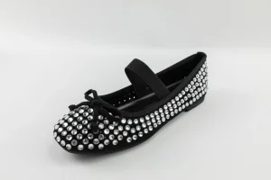 OEM ODM Custom Black Suede Girls Ballerina Shoes