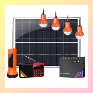Solución de Iluminación Solar Completa con un 20W Panel Solar