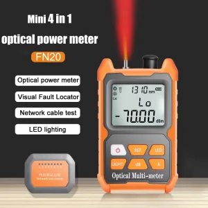 Mini Optical Power Meter With VFL 4-in-1 Fiber Optic Tester 8 Wavelengths SC FC ST Connectors Rechargeable OPM FTTH