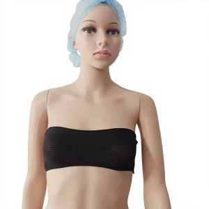 Hygiene Eco-Friendly Nylon Disposable Black Mesh Salon Bra for Spa and Beauty Use