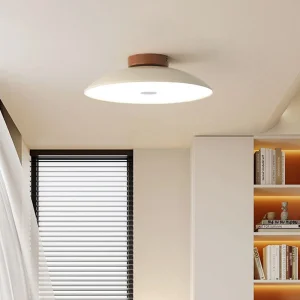 Modern Nordic Cream LED Semi-Flush Mount Ceiling Light Fixture
