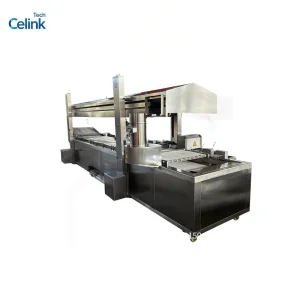 Industrial Continuity Deep Fryer For Plantain Chips Chicken Snacks Nuts Tofu Puff Continuous Fryer Steam Fryer