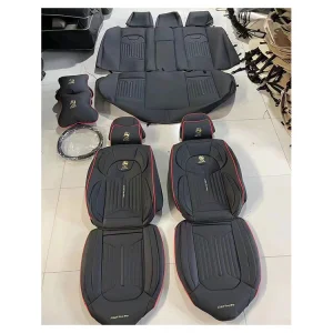 2025 Luxury 9D Version Leather Car Seat Covers Popular Full PVC &amp; Polyester Materials Cushion Fit for Most Cars Wholesale