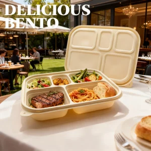 Eco-Friendly Biodegradable PP Material 1000ml Lunch Box