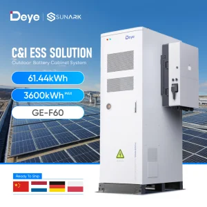 Deye GE-F60 Ess Battery Cabinet High Voltage 100kWh 200kWh 1MW 2MW Bess Solar Cabinet Battery