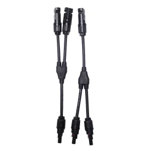 UV Resistant Photovoltaic PV Connector Y Branch Parallel Connector IP67 Waterproof Solar Energy System Cable Adapter Pair