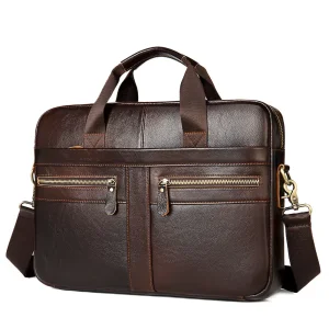 Men's Leather Briefcase Laptop Bag
