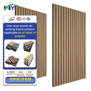 Soft Felt Wooden Strip Grid Acoustic Panel