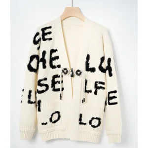 Women's Casual Korean Style V-Neck Sweater Autumn Winter Knitted Cardigan Button Free Size Long Single Breasted Tops