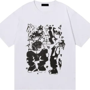Casual Graphic Tees Oversized Streetwear