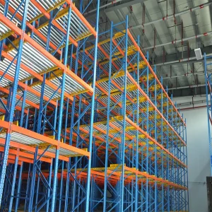 High Density Steel Gravity Flow Pallet Racking for Warehouse Storage