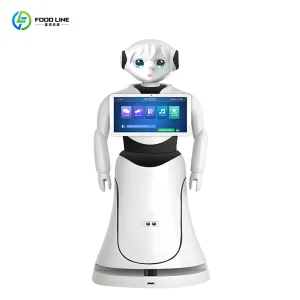 Ai Programmable Big Mobile Customer Hotel Advertising Reception Robot Waiter