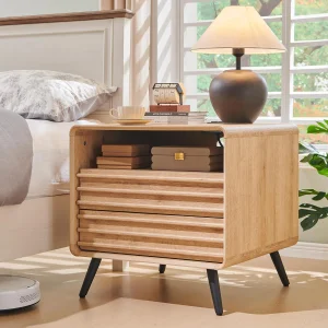 Mid Century Modern Fluted End Table