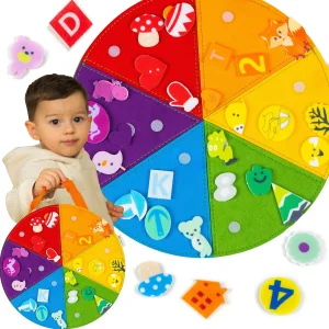 Montessori Sensory Busy Board for Toddlers Educational Toy Develop Hand-Eye Coordination Teaching Colors Sorting Grouping Toys