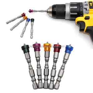 5pc Colorful Magnetic Circle Cross Single Head Screwdriver Head 65mm Magnetic Detachable Position Bit Power Tool Accessory Set