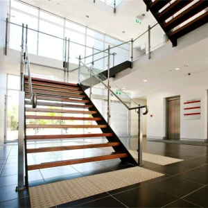 Solid Wood Granite Laminated Glass Steel Stair Treads