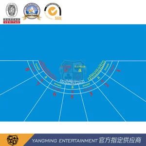 7 - Player Poker Casino Baccarat Table Layout