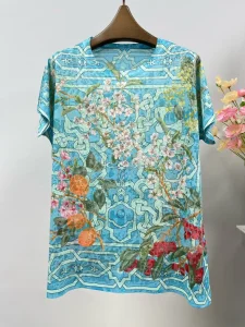 Camiseta de malha estampada