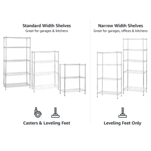 Hot Selling Adjustable Nsf Chrome Wire Display Shelf Steel Wire Shelving Unit Organizers
