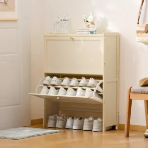Ultra-thin Bamboo Shoe Cabinet Simple Shoe Rack Entrance Home