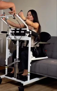 75X55X96cm Custom Sling Patient Adjustable Leg Spread (600-900mm) Ceiling Lift