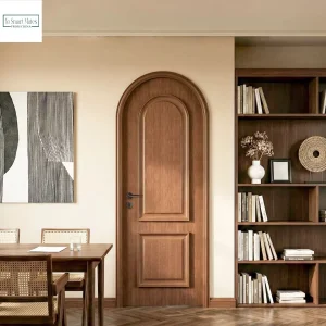 Made to Order Dark Coffee Retro Carved Integrated Wall Panel Interior Door Luxury Texture Door Ideal for Historic Hotel and High End Club