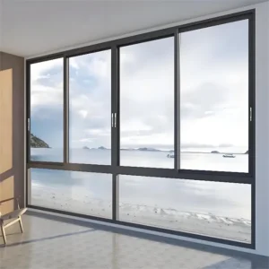 Ventana deslizante de aluminio térmica y a prueba de viento para villa