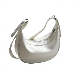 Xie Mengyao's Genuine Leather Crescent Hobo Commuter Shoulder Bag