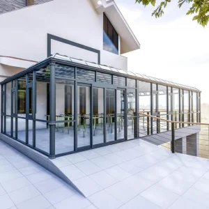 Customized Winter Glass Houses Aluminum Profile Green House Greenhouse Sustainable Garden Sunroom