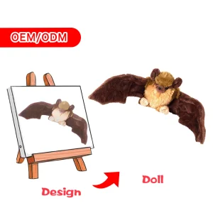 Diseño de murciélago personalizado, juguetes de peluche súper suaves, animales de peluche, juguete promocional de animales de dibujos animados